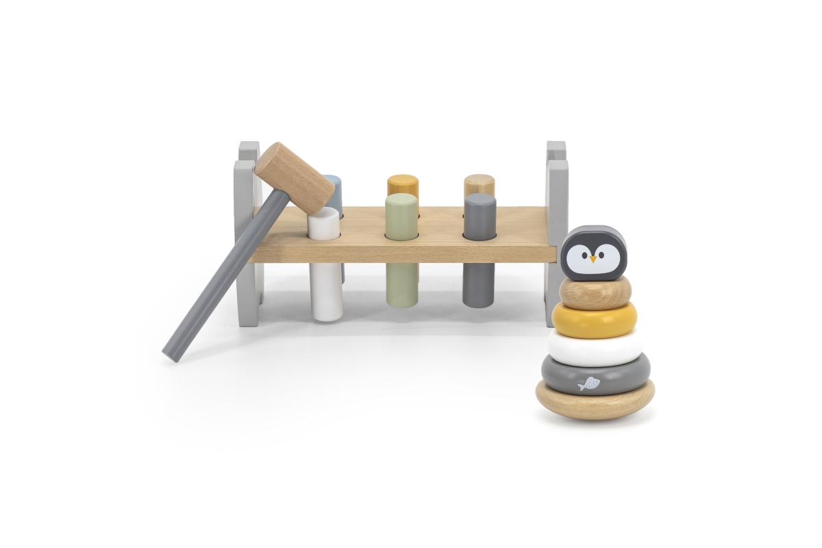 PolarB Dřevěná zatloukačka a pyramida-tučňák (obrázek 3)