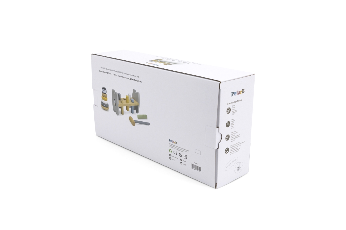 PolarB Dřevěná zatloukačka a pyramida-tučňák (obrázek 5)