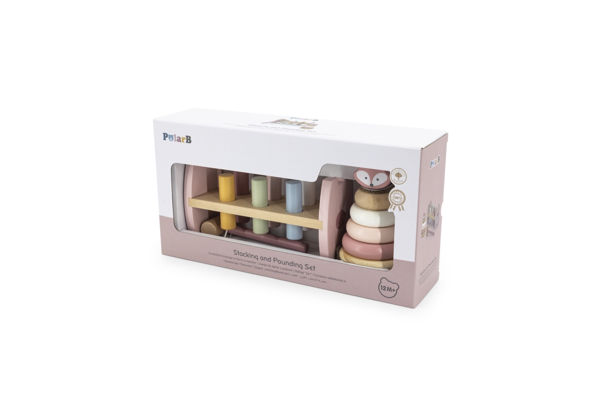 PolarB Dřevěná zatloukačka a pyramida-liška