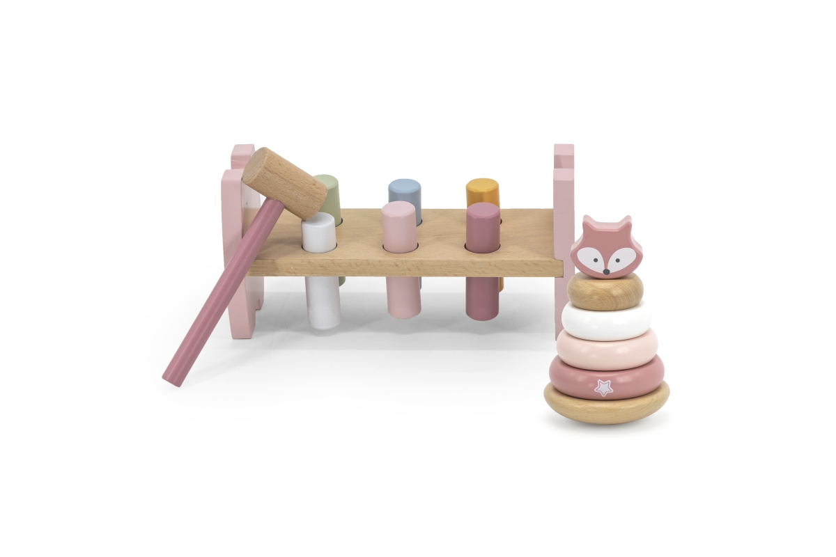 PolarB Dřevěná zatloukačka a pyramida-liška (obrázek 3)