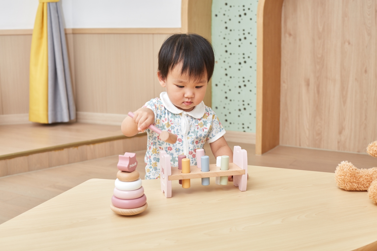 PolarB Dřevěná zatloukačka a pyramida-liška (obrázek 6)