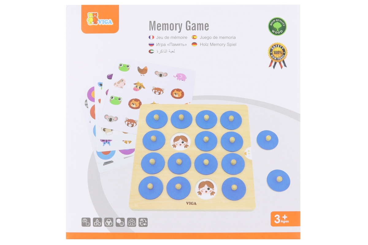 VIGA Dřevěná paměťová hra