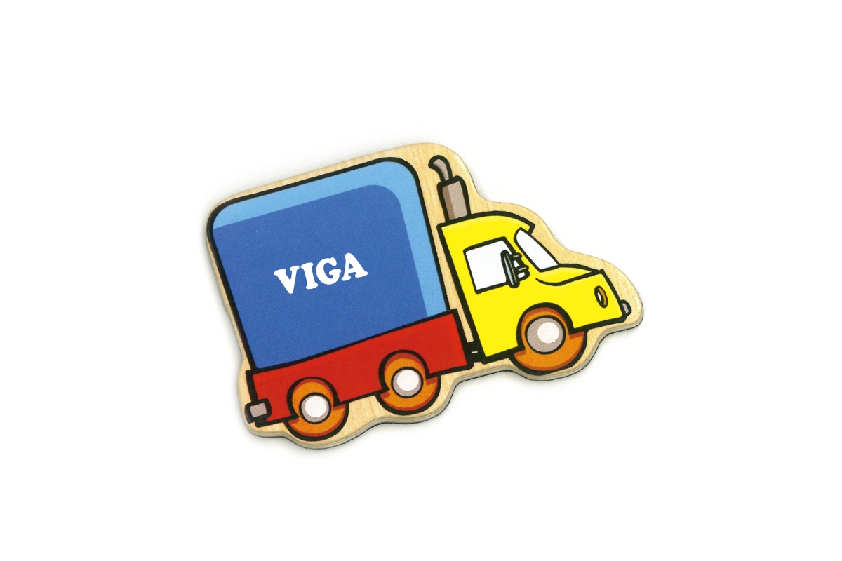 VIGA Dřevěné magnety 20 ks – dopravní prostředky