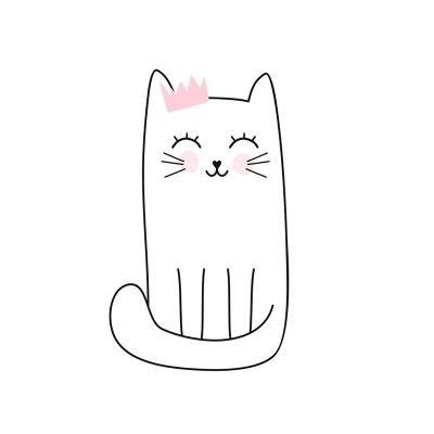 Yokodesign Nálepka na zeď – barevné postavičky – koťátko Velikost: střední – M