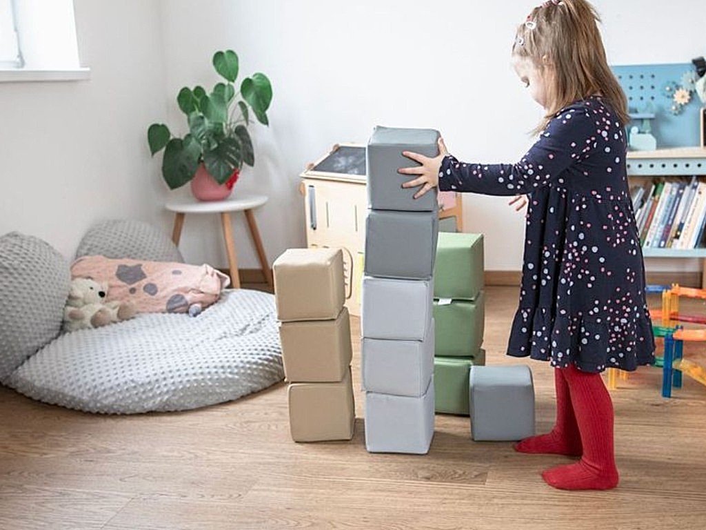 eliNeli Velké pěnové stavební kostky pro děti (12 ks)