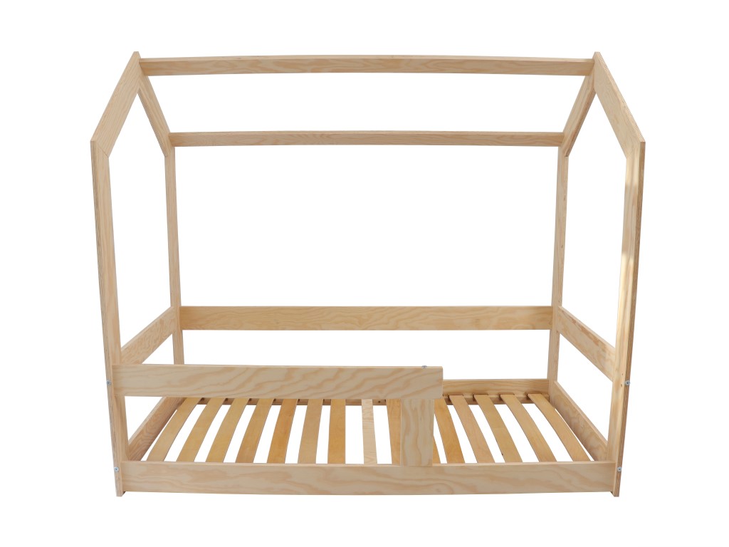 ELIS DESIGN Postel domeček Basic se zábradlím – nízká rozměr lůžka: 80 x 190 cm