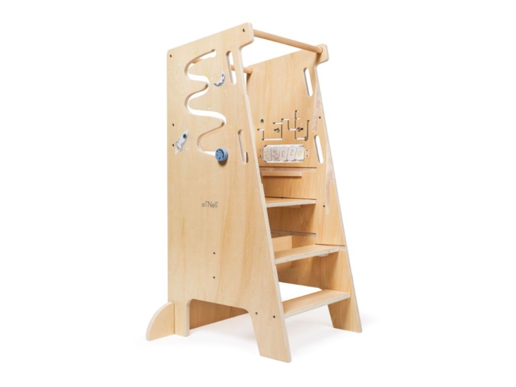 eliNeli Rostoucí učící věž edukativní 5v1 Play 90 cm – Vesmír