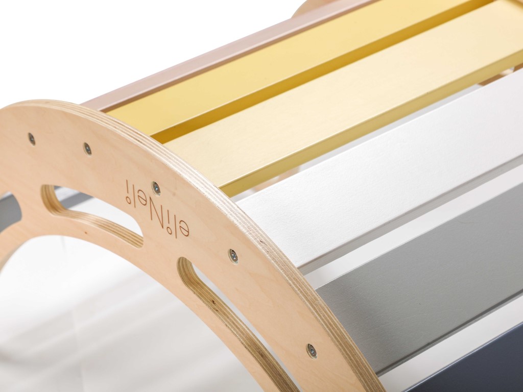 eliNeli Dřevěná montessori houpačka 100 cm 5v1 max – pastel