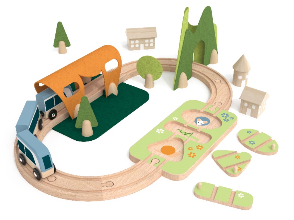 Classic WORLD Dřevěná vláčkodráha – mini