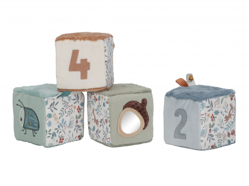 Little Dutch Kostky textilní 4 ks Forest Friends