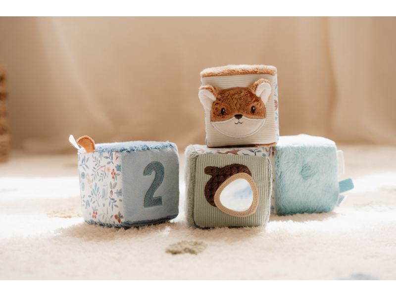 Little Dutch Kostky textilní 4 ks Forest Friends