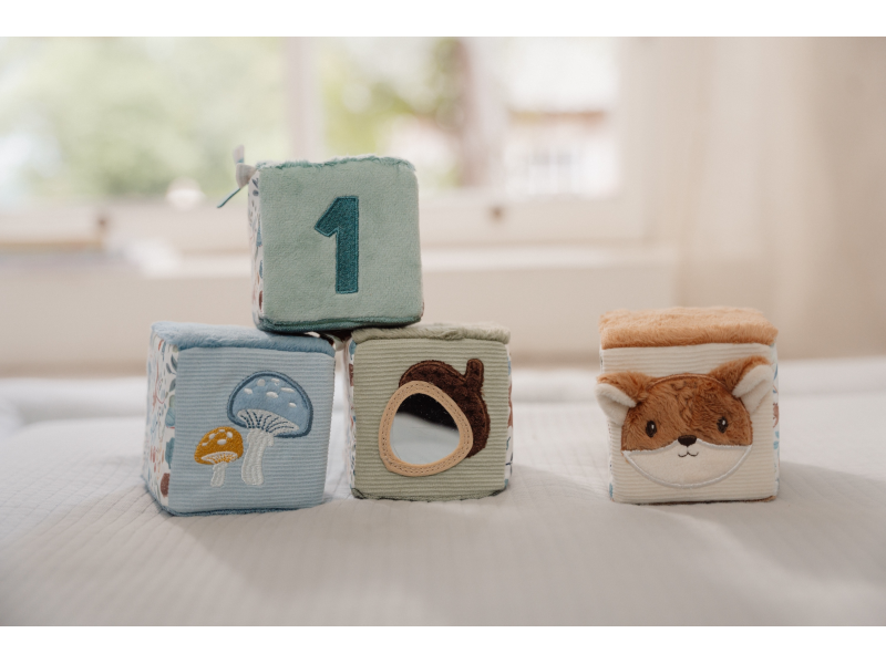 Little Dutch Kostky textilní 4 ks Forest Friends