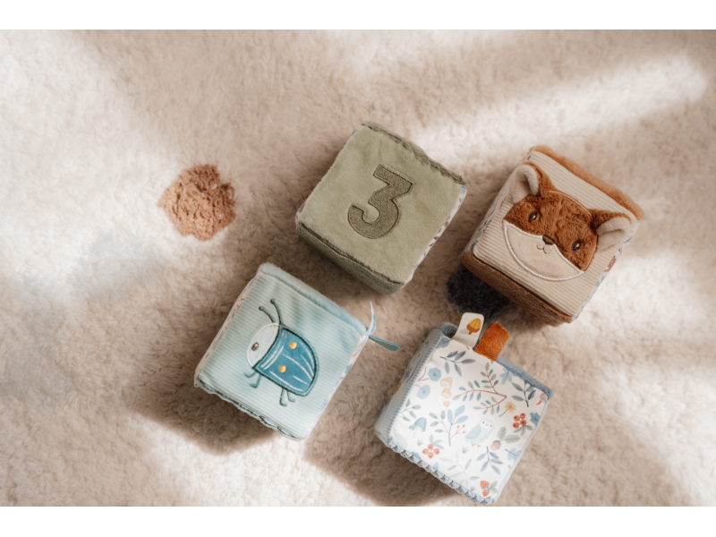 Little Dutch Kostky textilní 4 ks Forest Friends