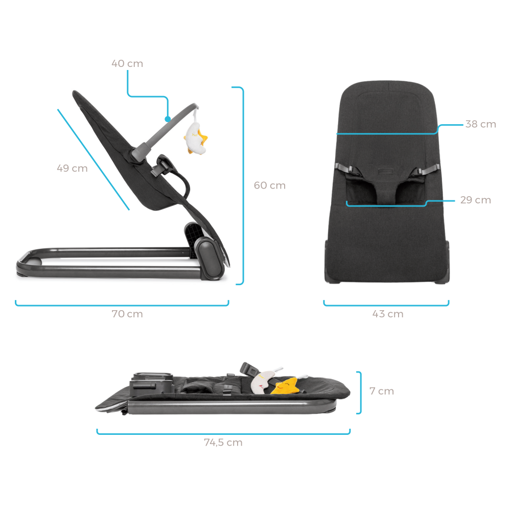 Lehátko Kidnort Vinbär šedé (obrázek 7)