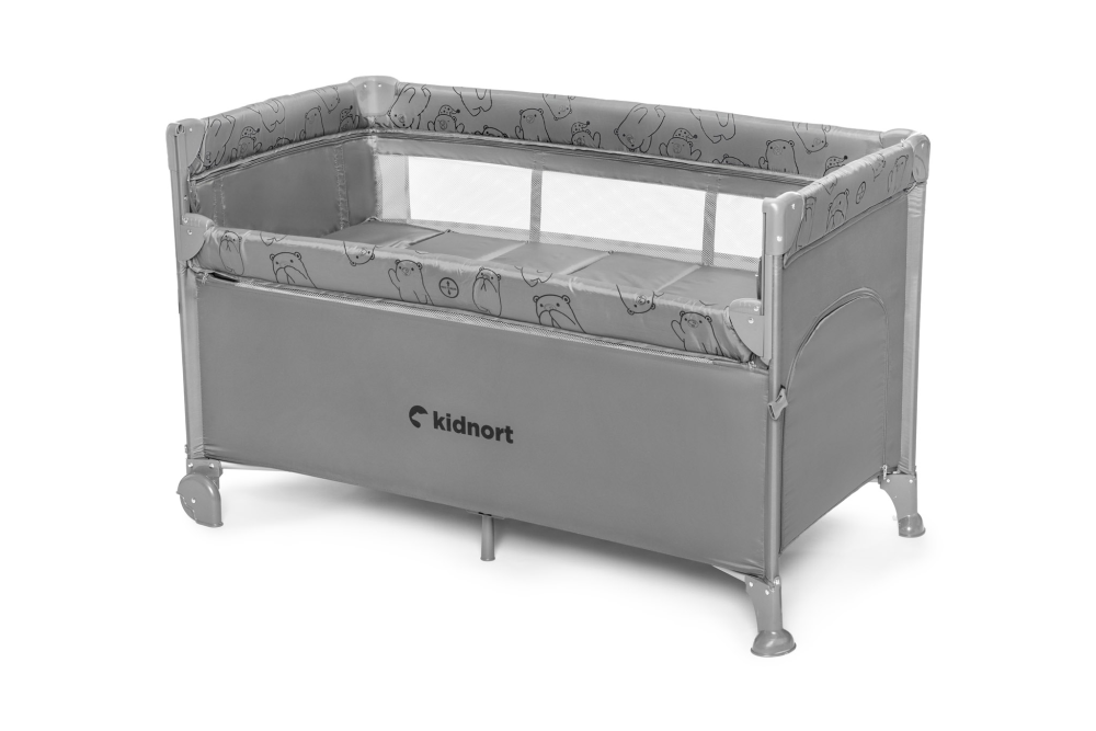 Cestovní postýlka Kidnort Näste světle šedá