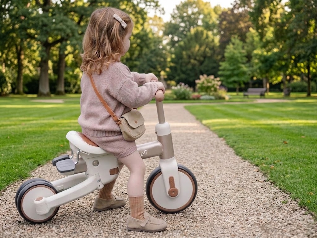 eliNeli Dětská tříkolka s vodicí tyčí 4v1 (obrázek 9)