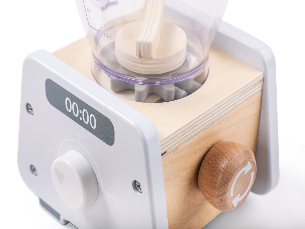 eliNeli Dětský dřevěný smoothie mixér s příslušenstvím