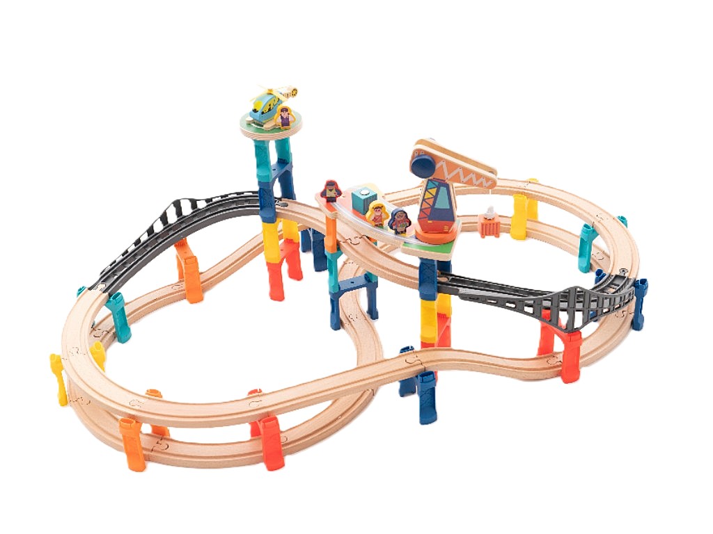 eliNeli Patrová vláčkodráha s elektrickým vláčkem 60 ks