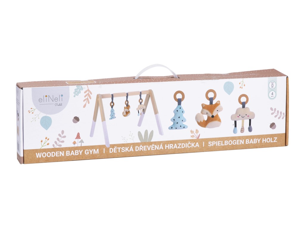 eliNeli Dřevěná dětská hrazdička s liškou - BAZAR (obrázek 5)