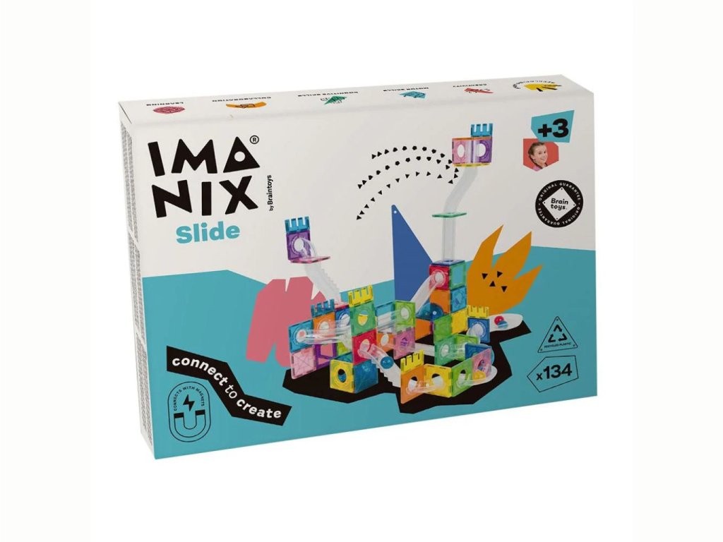 MAGNETICKÁ STAVEBNICE IMANIX SLIDE - 134 ks