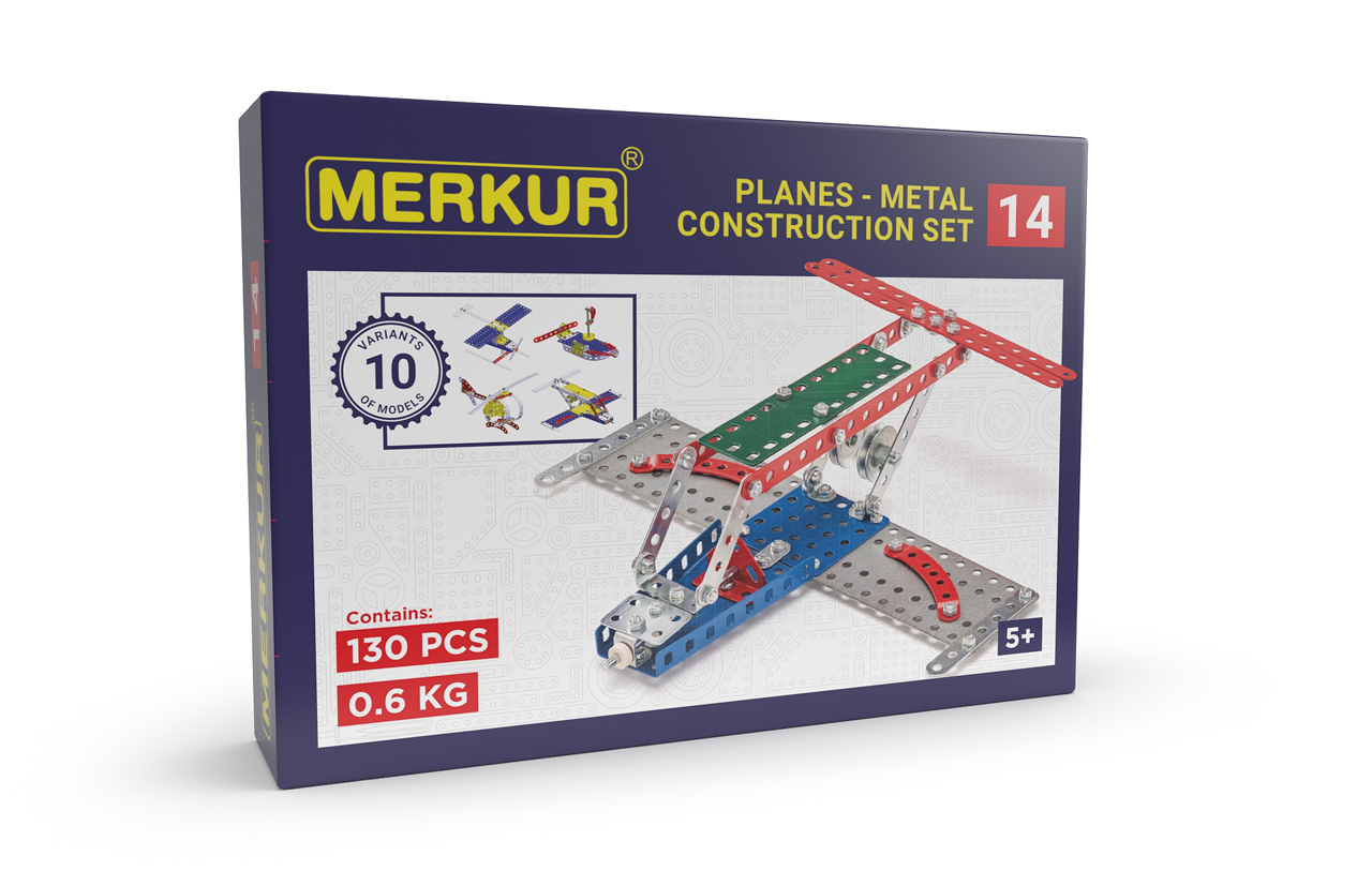 Merkur - stavebnice Merkur 014 Letadlo, 130 dílů, 10 modelů