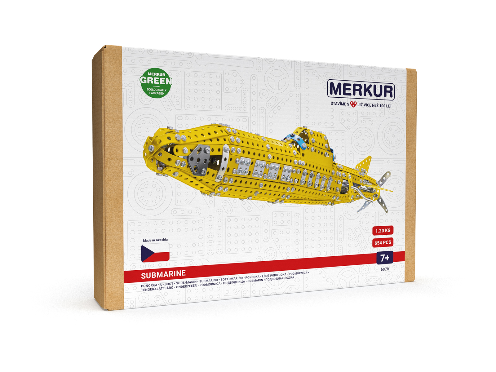 Merkur - stavebnice Merkur - Ponorka, 654 dílků