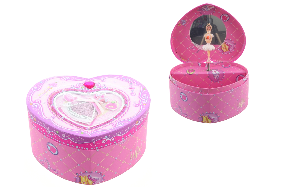 LAMPS Hrací skříňka šperkovnice srdce