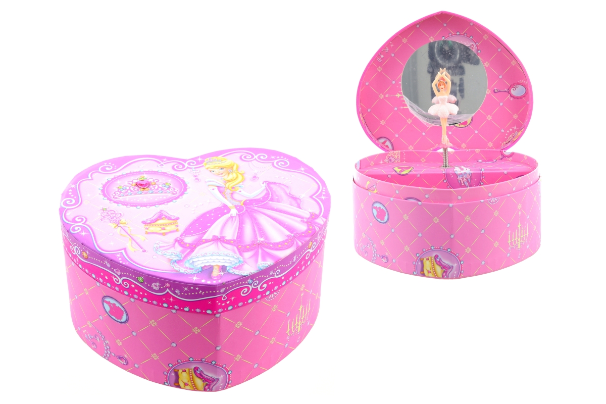 LAMPS Hrací skříňka šperkovnice srdce princezna