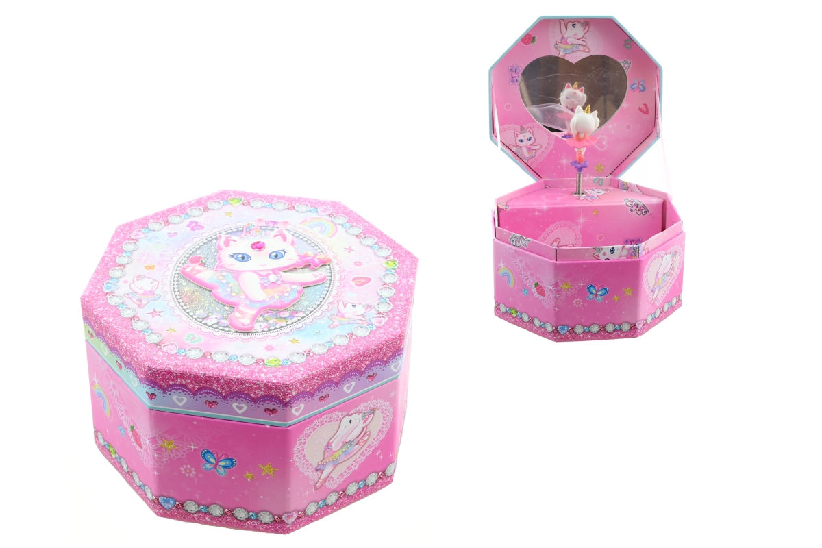 LAMPS Hrací skříňka šperkovnice kočka