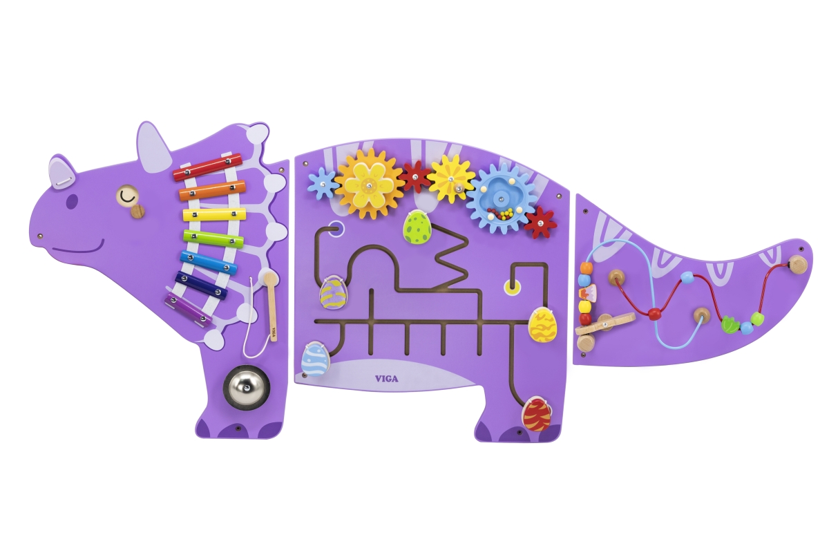 VIGA Dřevěná nástěnná hra dino