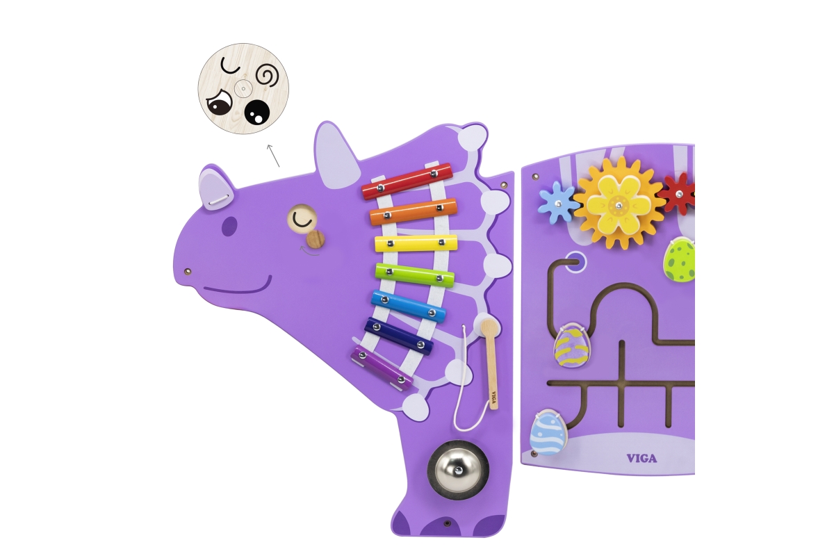 VIGA Dřevěná nástěnná hra dino