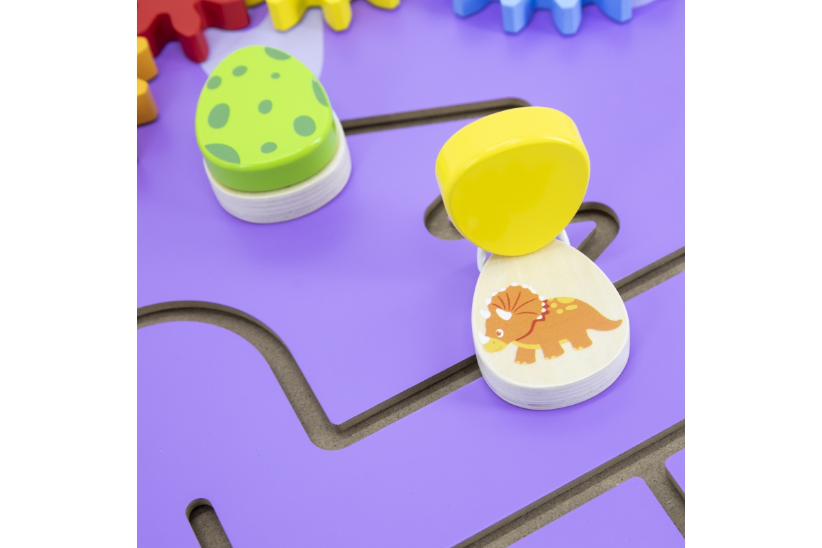 VIGA Dřevěná nástěnná hra dino