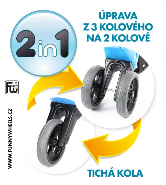 Odrážedlo FUNNY WHEELS Rider Sport modré 2v1 (obrázek 5)