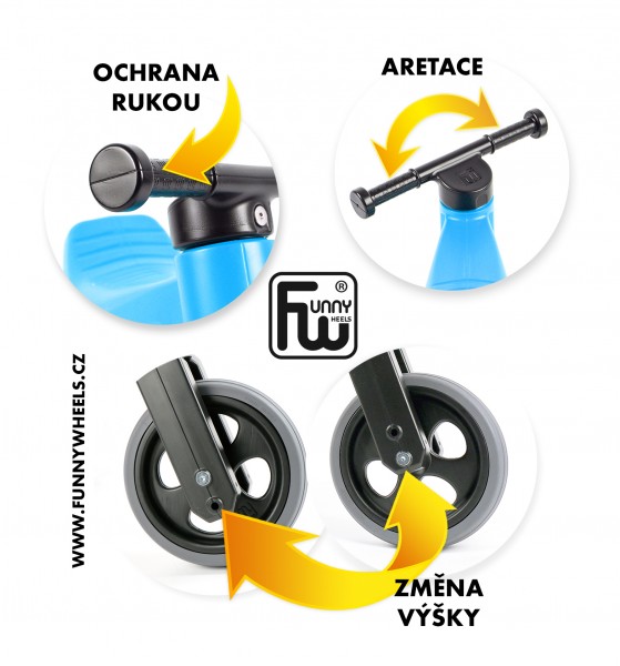 Odrážedlo FUNNY WHEELS Rider Sport modré 2v1 (obrázek 6)