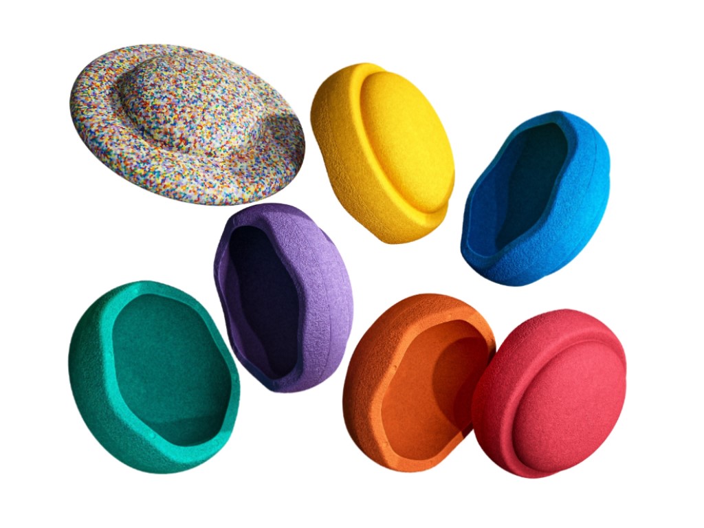 Stapelstein Rainbow set Classic + Confetti board 6+1