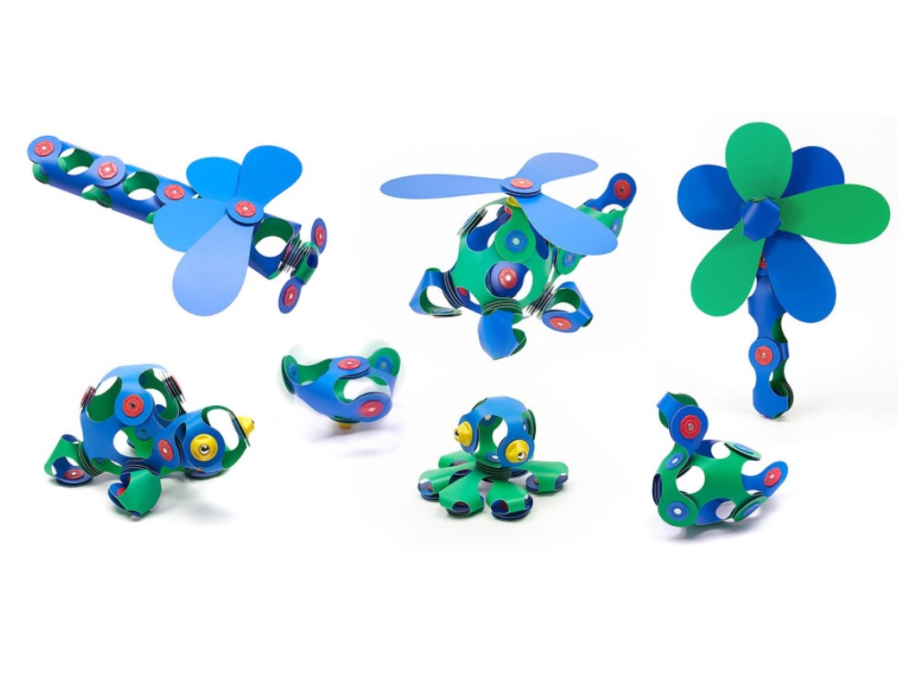 CLIXO Crew Blue & Green – magnetická stavebnice 30 kusů