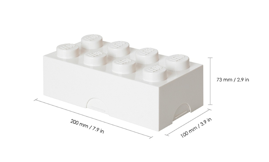 LEGO Storage LEGO box na svačinu 100 x 200 x 75 mm – bílý