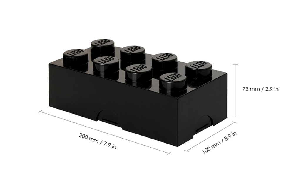 LEGO Storage LEGO box na svačinu 100 x 200 x 75 mm – černý
