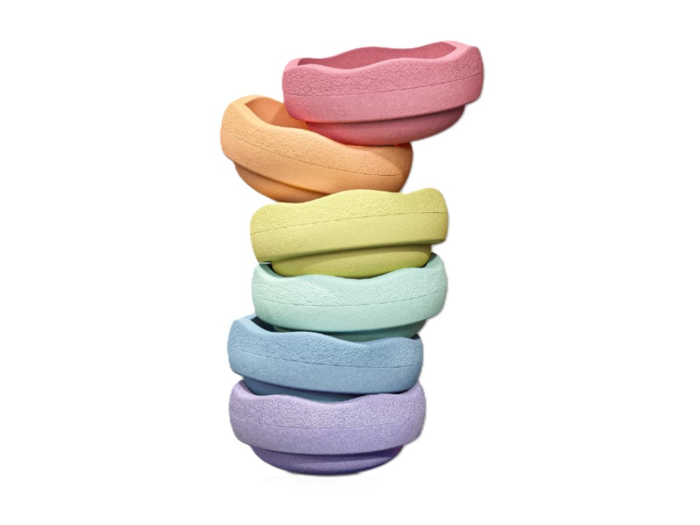 Balanční kameny Stapelstein Mini Rainbow Set pastel