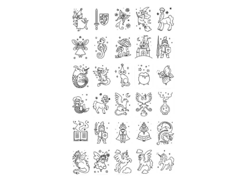 Kidywolf Doplňkové karty KIDYDRAW MINI – Pohádky a zvířata