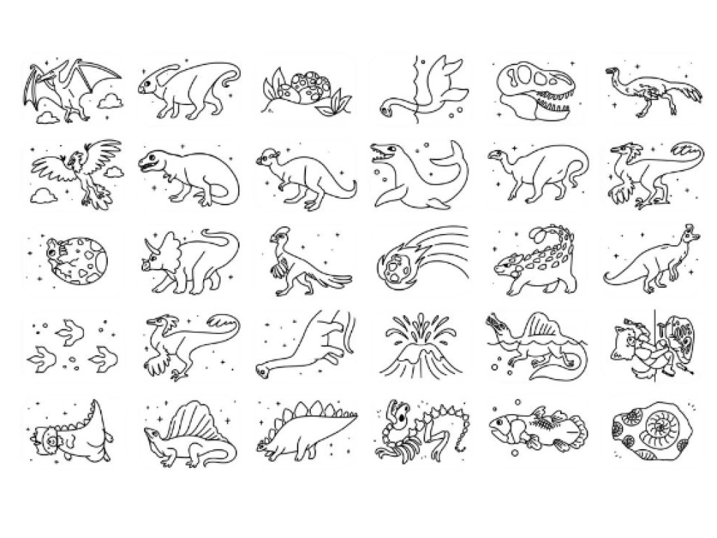 Doplňkové karty KIDIDRAW MINI – Galaxie a dinosauři