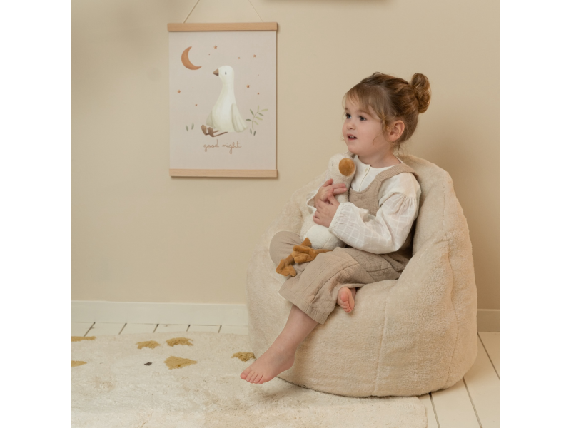 Little Dutch Křeslo dětské plyšové Soft Beige