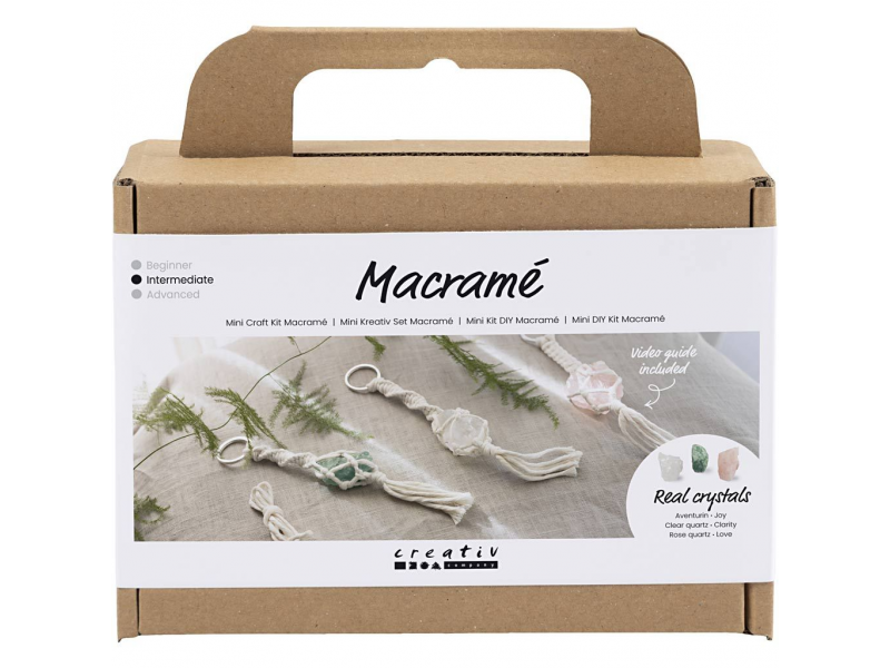 Creativ Company Kreativní sada - Macramé klíčenky s krystaly
