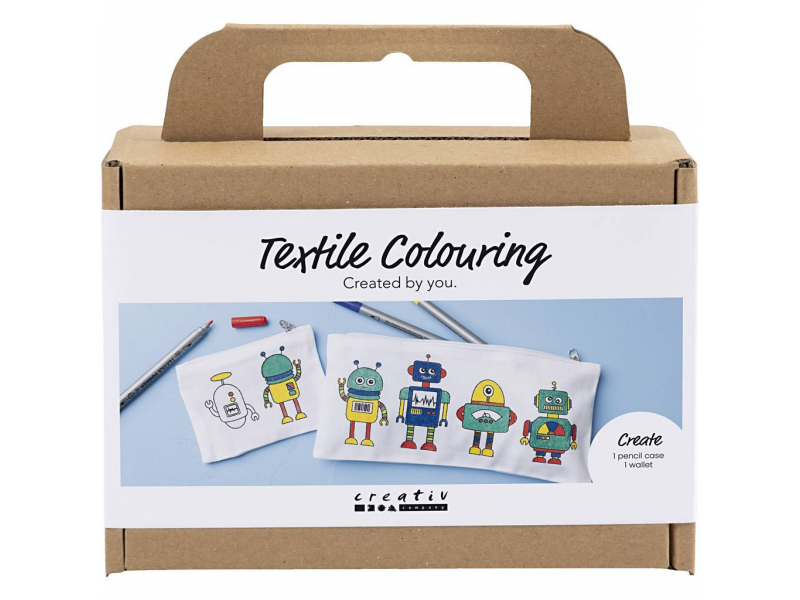 Creativ Company Kreativní sada - Textilní taštičky s roboty