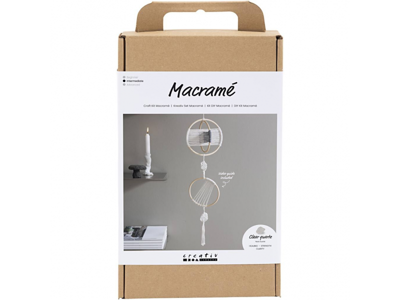 Creativ Company Kreativní sada - Macramé dekorace s křišťály