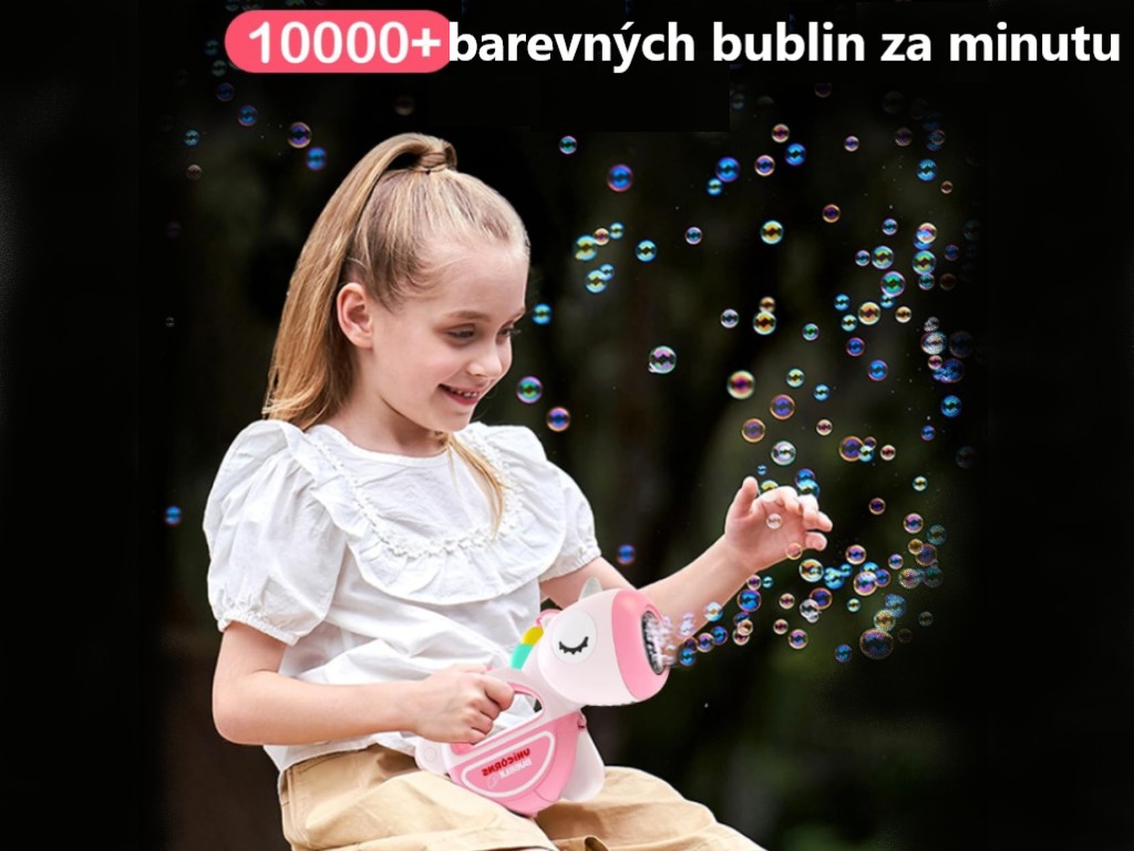 Ulitu Automatický bublifuk – jednorožec
