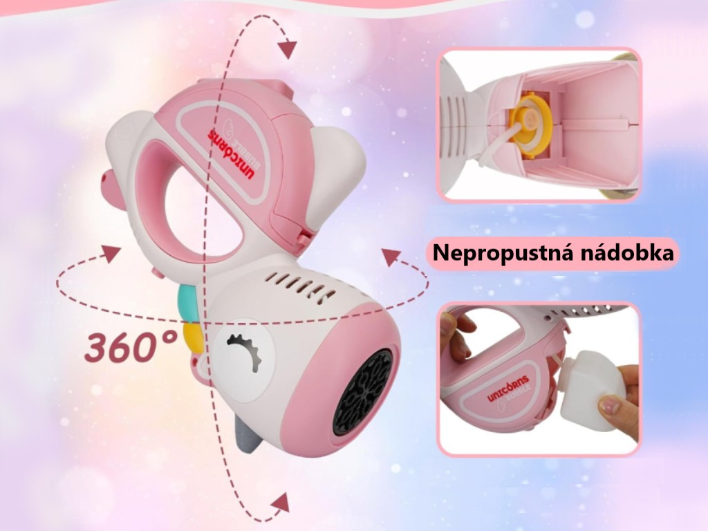 Ulitu Automatický bublifuk – jednorožec