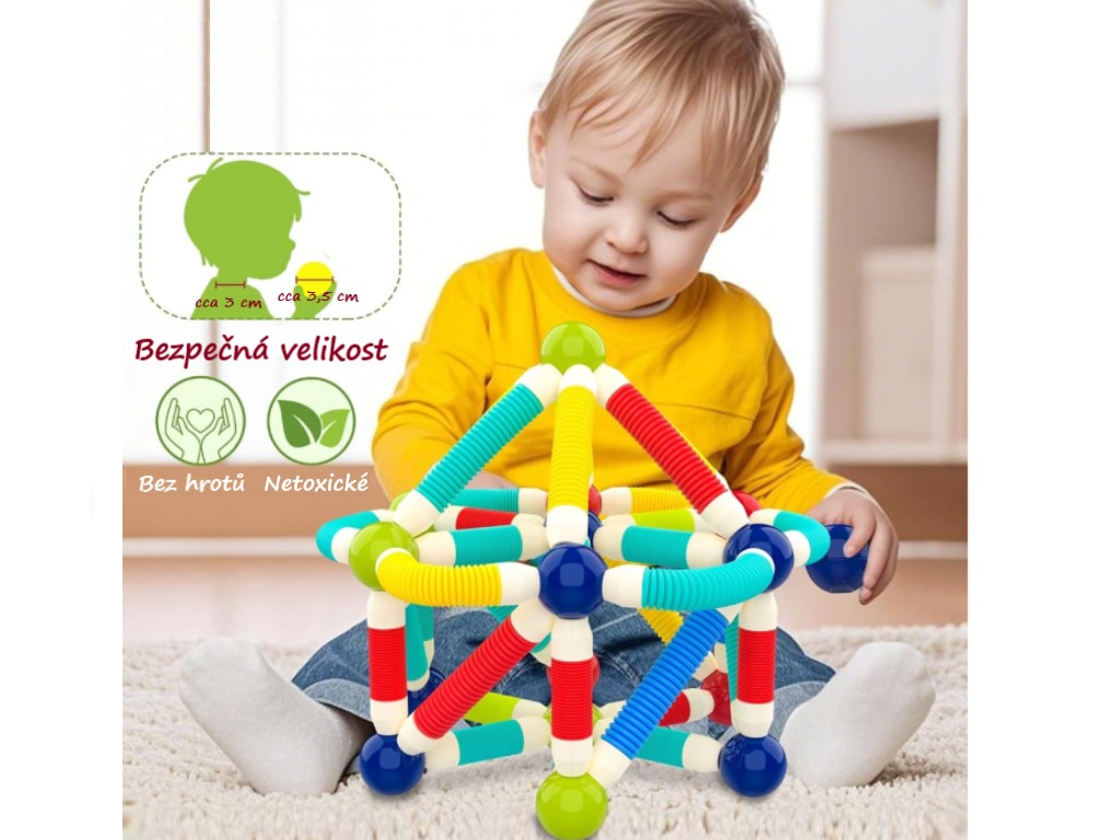 Ulitu Magnetická stavebnice Husí krky – 86 ks