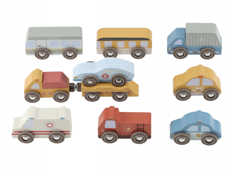 Little Dutch Sada dřevěných autíček