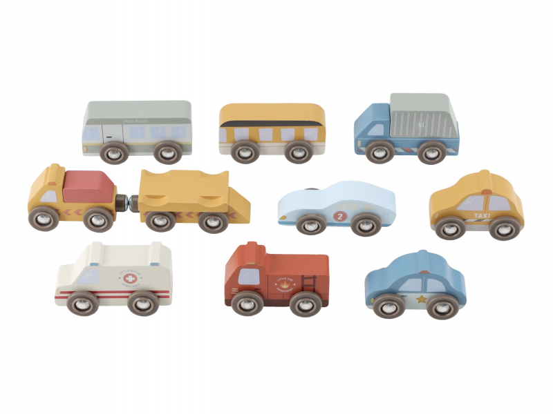 Little Dutch Sada dřevěných autíček